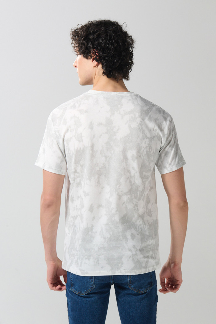 Camiseta crema tie dye cuello redondo de Hora de Aventura