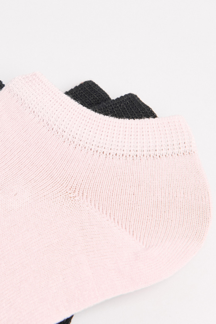 Paquete de medias con texturas unicolores tobilleras X3