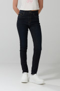 Jean azul intenso jegging ajustado con súper tiro alto