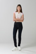 Jean azul intenso jegging ajustado con súper tiro alto