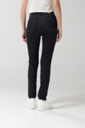 Jean azul intenso jegging ajustado con súper tiro alto