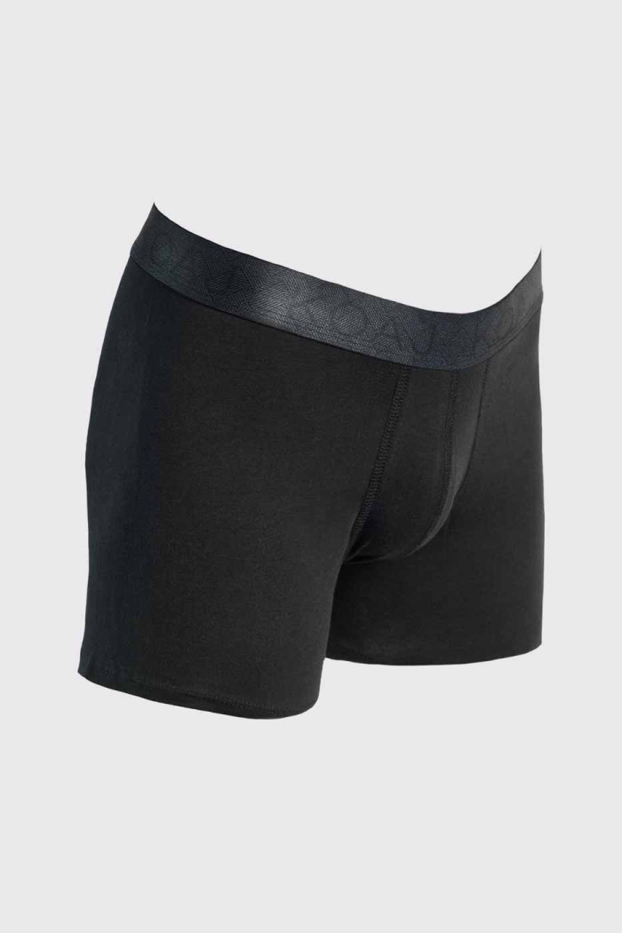 Bóxer en algodón brief-medio azul con costuras planas