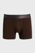 Bóxer brief-medio café oscuro con cintura elástica
