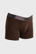 Bóxer brief-medio café oscuro con cintura elástica