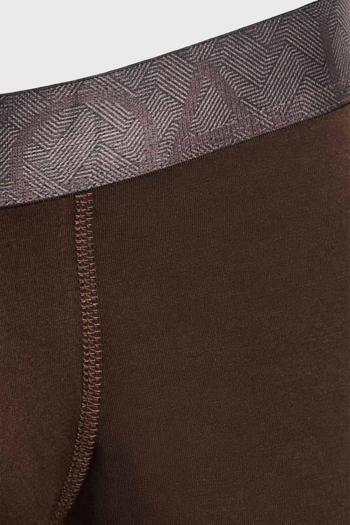 Bóxer brief-medio café oscuro con cintura elástica