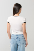 Camiseta crema de Chicas Superpoderosas con manga corta