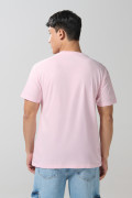 Camiseta unicolor manga corta college en algodón