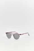 Gafas de sol, marco redondo el gris azulado con lente polarizado.