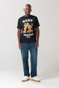 Camiseta negra tie dye de Scooby-Doo manga corta
