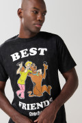 Camiseta negra tie dye de Scooby-Doo manga corta