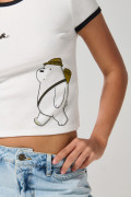 Camiseta crema de Osos Escandalosos manga corta