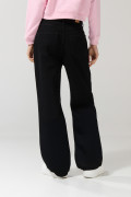 Jean 90´S negro con bota recta, cremallera y tiro alto