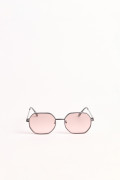 Gafas de sol, marco geométrico color negro con lente kaki claro