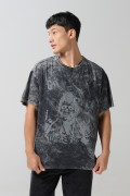Camiseta oversize unicolor manga corta tie dye de Green Day