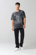 Camiseta oversize unicolor manga corta tie dye de Green Day