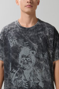 Camiseta oversize unicolor manga corta tie dye de Green Day
