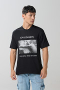 Camiseta de Joy Division negra con cuello redondo