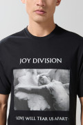 Camiseta de Joy Division negra con cuello redondo