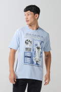Camiseta azul clara de NASA en algodón con manga corta