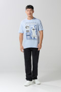 Camiseta azul clara de NASA en algodón con manga corta