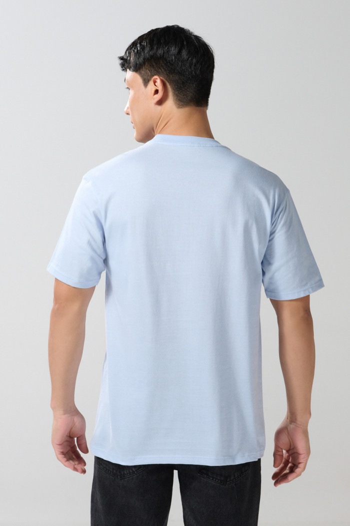 Camiseta azul clara de NASA en algodón con manga corta