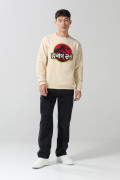Buzo de Jurassic Park kaki claro con cuello redondo