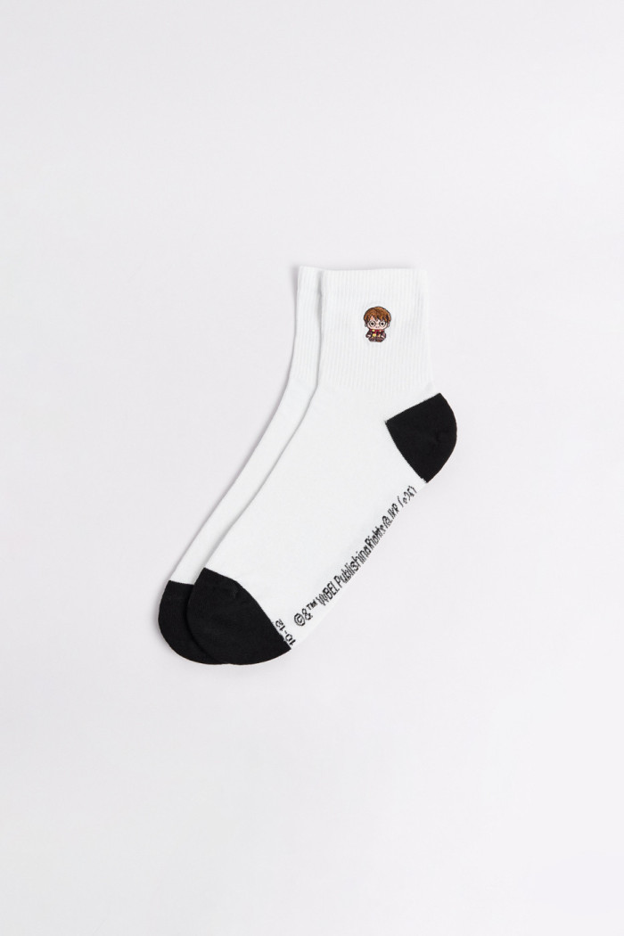 Medias unicolores cortas de Harry Potter con contrastes