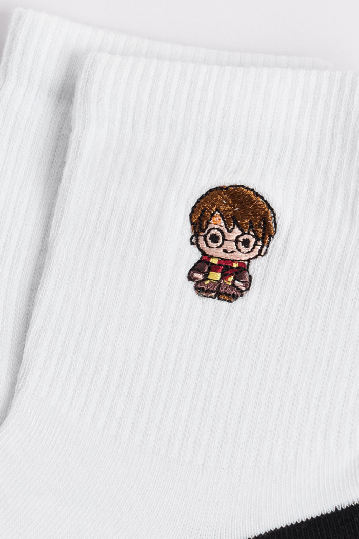 Medias unicolores cortas de Harry Potter con contrastes