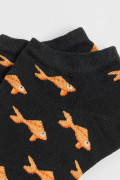 Medias azules intensas tobilleras con diseños de peces