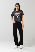 Camiseta tie dye gris crop top de las Chicas Superpoderosas