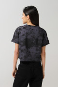 Camiseta tie dye gris crop top de las Chicas Superpoderosas