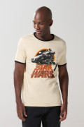 Camiseta kaki de Star Wars con contrastes y manga corta