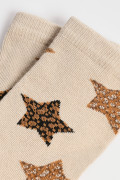 Medias largas kakis con estrellas animal print