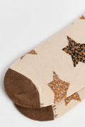 Medias largas kakis con estrellas animal print