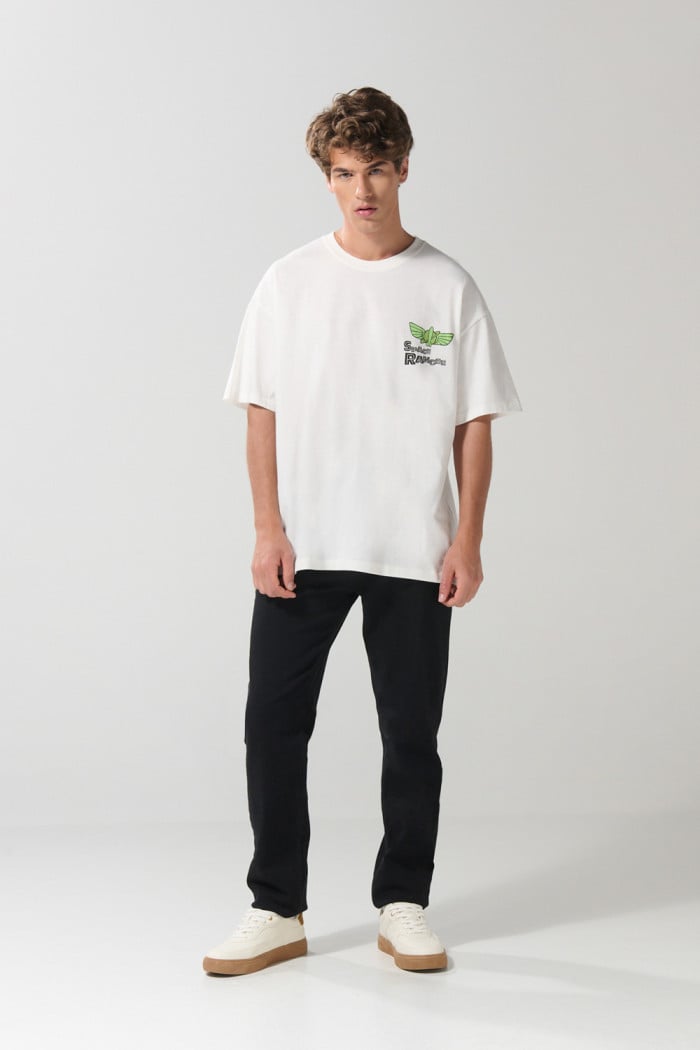 Camiseta oversize manga corta crema de Toy Story