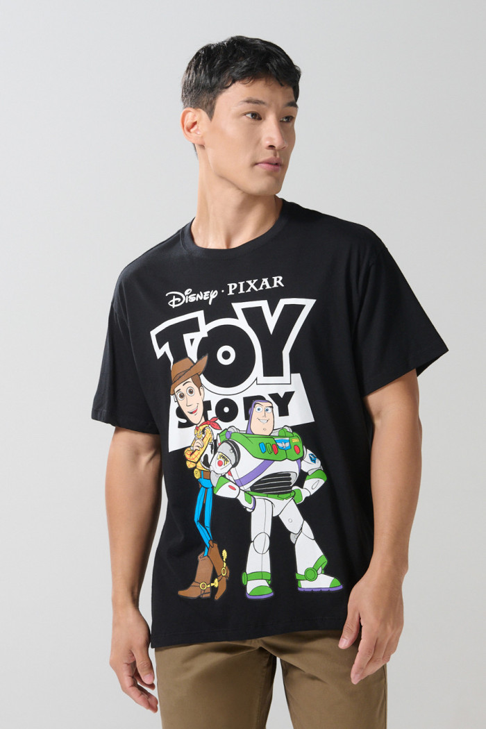 Camiseta oversize negra manga corta de Toy Story