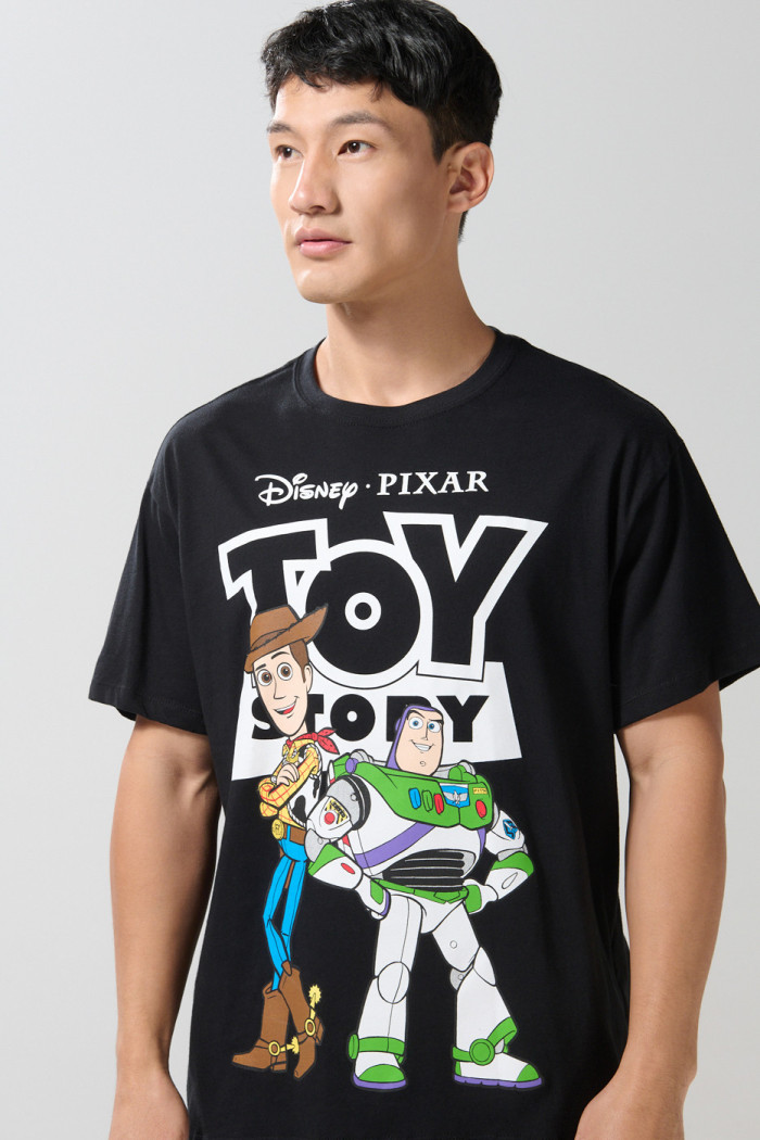 Camiseta oversize negra manga corta de Toy Story