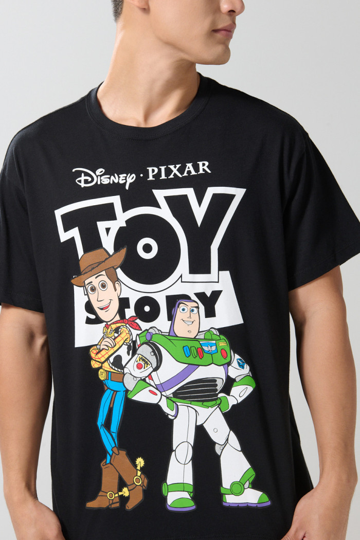 Camiseta oversize negra manga corta de Toy Story