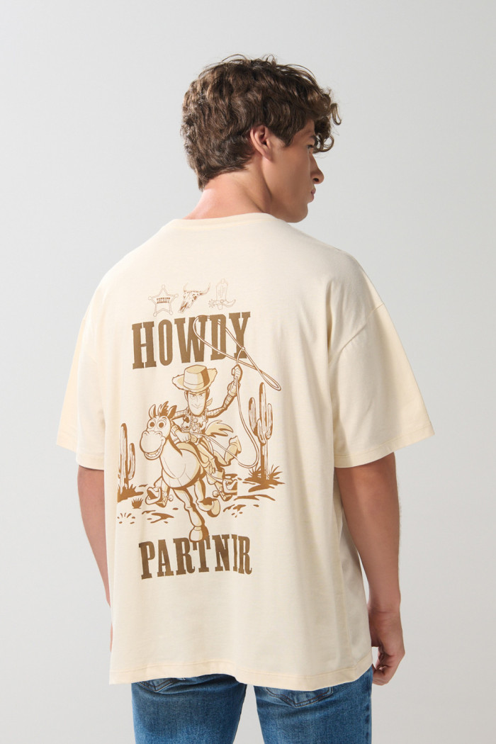 Camiseta cuello redondo kaki oversize de Toy Story