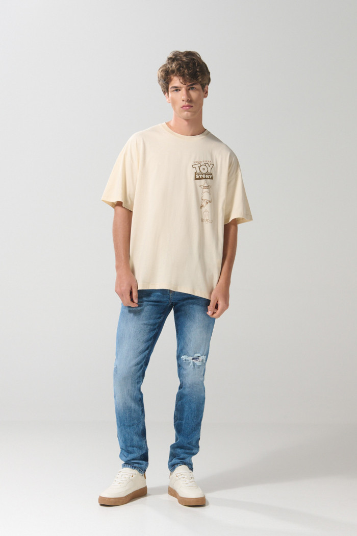 Camiseta cuello redondo kaki oversize de Toy Story