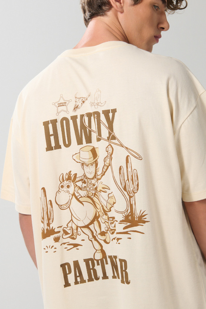 Camiseta cuello redondo kaki oversize de Toy Story