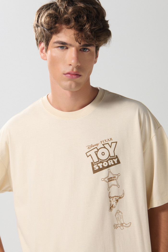 Camiseta cuello redondo kaki oversize de Toy Story