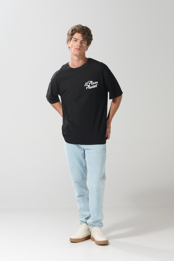 Camiseta negra oversize manga corta de Toy Story