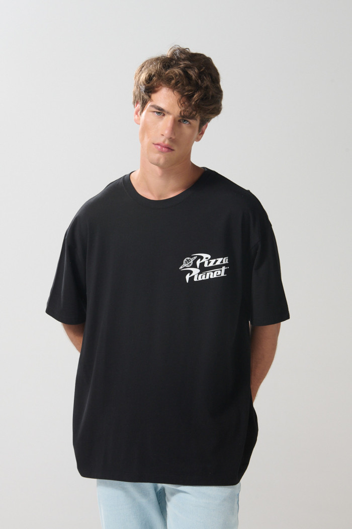 Camiseta negra oversize manga corta de Toy Story