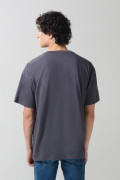 Camiseta gris intensa oversize manga corta de NASA