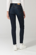 Jean jegging azul con cremallera, tiro alto y ajuste ceñido