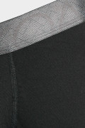 Bóxer en algodón negro brief-medio con cintura en contraste
