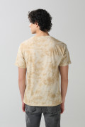 Camiseta kaki clara tie dye de Iron Maiden manga corta