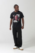 Camiseta negra de Star Wars en algodón manga corta
