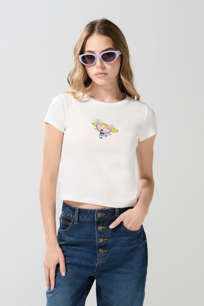 Camiseta unicolor manga corta de Chicas Superpoderosas
